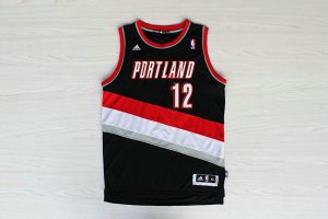 Maillot De Basket Portland Trail Blazers LaMarcus Aldridge 12 Tissus Sportif Fans Edition Noir